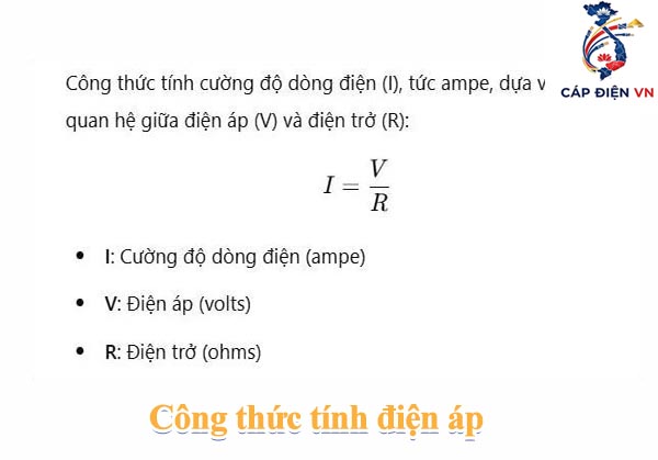 Công thức tính điện áp