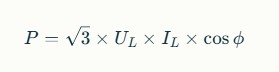 Công thức tính công suất tiêu thụ điện 3 pha