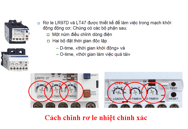 Cách chỉnh rơ le nhiệt chính xác