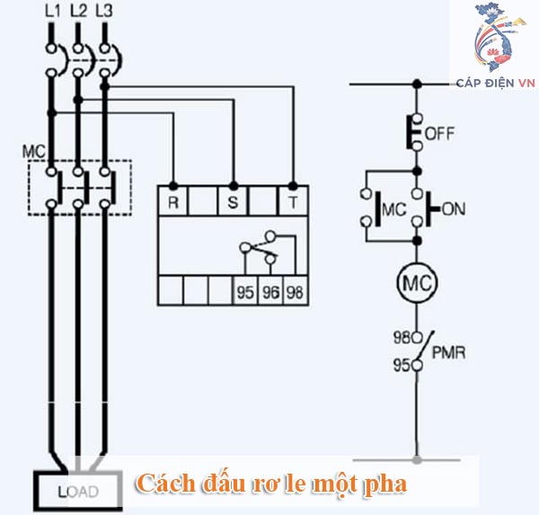 Cách đấu rơ le một pha