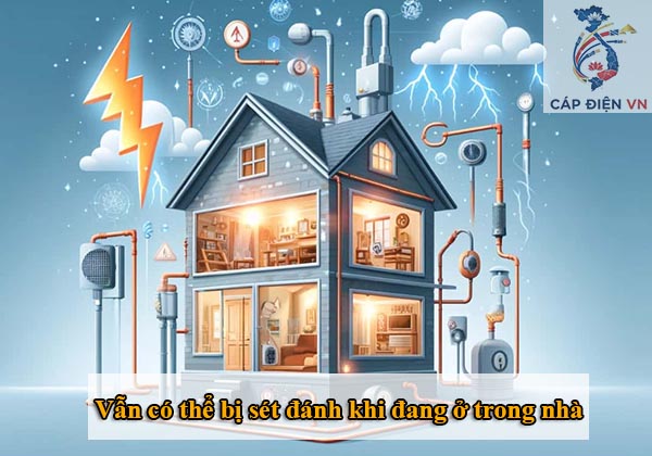 Tại sao vẫn có thể bị sét đánh khi đang ở trong nhà