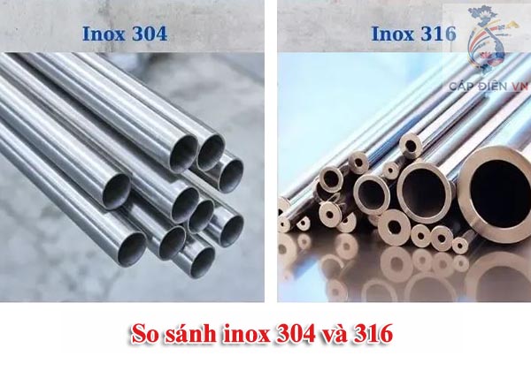 So sánh inox 304 và 316