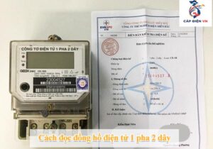 Cách đọc đồng hồ điện tử 1 pha 2 dây